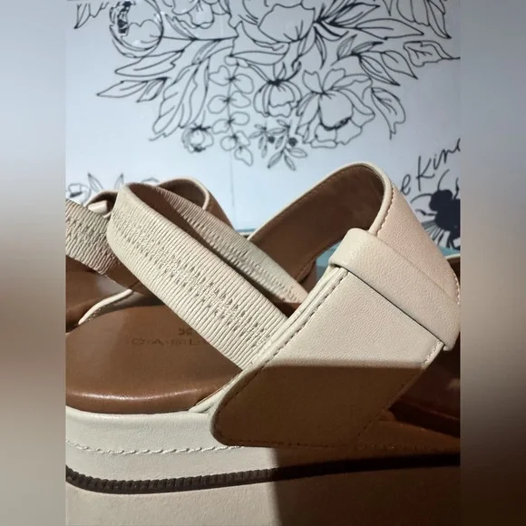 Caslon Cream Tan Platform Strappy Sandals - Picture 4 of 5